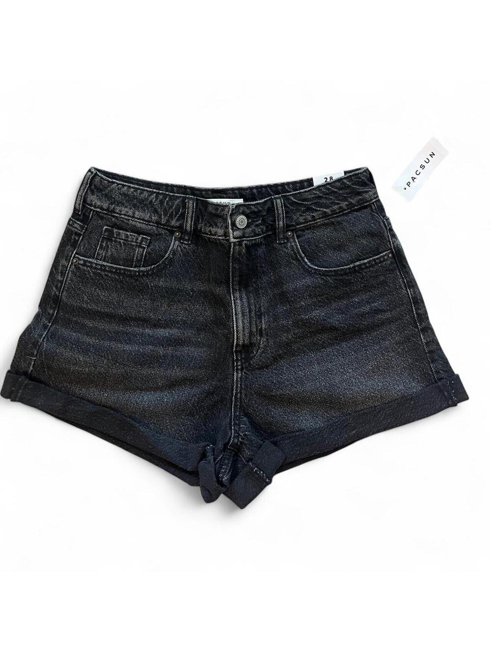 PacSun Black Denim Shorts - Size 28 (NWT)